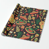 Mexicaans Cinco De Mayo-patroon Cadeaupapier (Uitgerold)