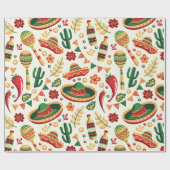 Mexicaans Cinco De Mayo-patroon Cadeaupapier (Vlak)