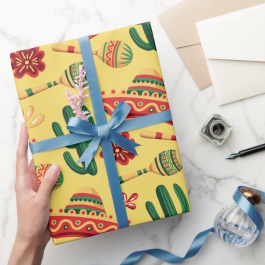Mexicaans Cinco De Mayo-patroon Cadeaupapier (Geschenken)