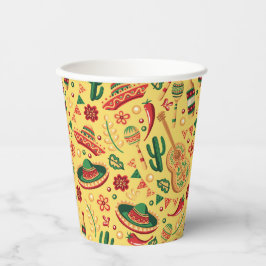 Mexicaans Cinco De Mayo-patroon Papieren Bekers