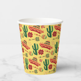 Mexicaans Cinco De Mayo-patroon Papieren Bekers