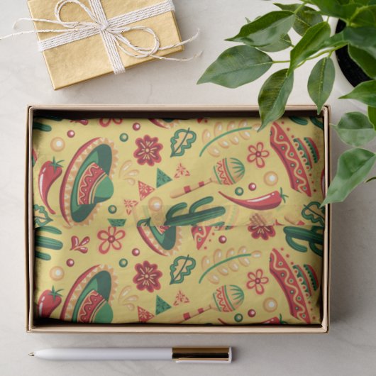 Mexicaans Cinco De Mayo-patroon Tissuepapier (Geschenk)