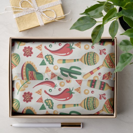 Mexicaans Cinco De Mayo-patroon  Tissuepapier (Geschenk)