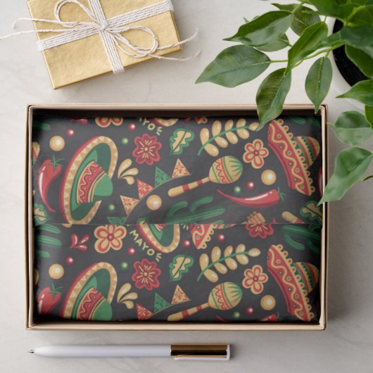 Mexicaans Cinco De Mayo-patroon Tissuepapier (Geschenk)