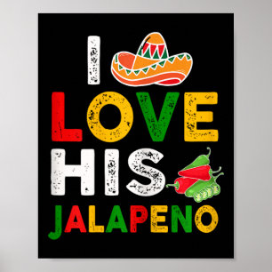 Mexicaans Couple Cinco De Mayo Woman Ik hou van zi Poster