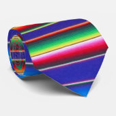 Mexicaans deken stropdas indigo blauw (Opgerold)