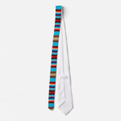 Mexicaans deken stropdas turquoise blauw (Achterkant)
