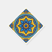 Mexicaans design van blauw en geel servet (Hoek)