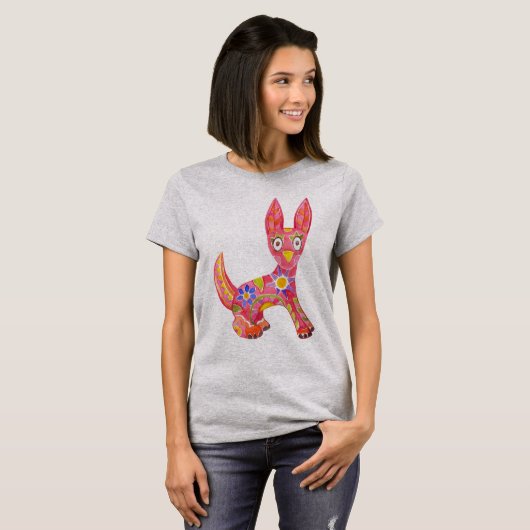 Mexicaans Dog alebrije t-shirt (Voorkant volledig)