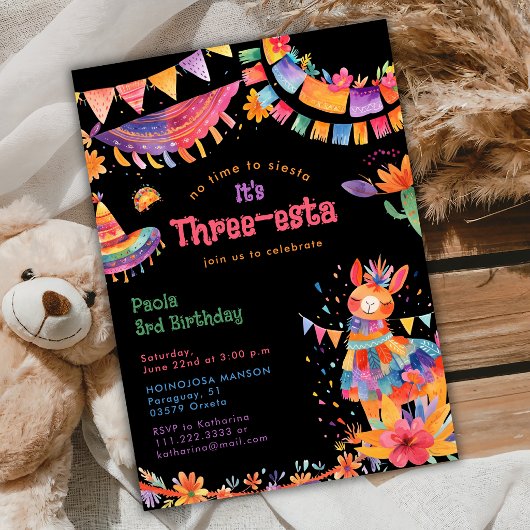 Mexicaans Drie-Sta Verjaardagsfeest Kinderen 3e Ve Kaart