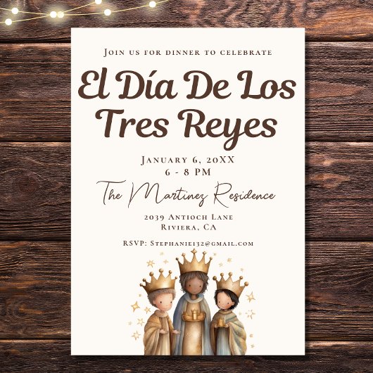 Mexicaans El Día De Los Tres Reyes Diner Kaart