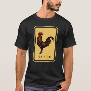 Mexicaans El Gallo Bingo Kaart Spel Raffle Traditi T-shirt