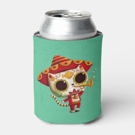 Mexicaans El mariachi Cute Cat Blikjeskoeler (Blikje Voorkant)