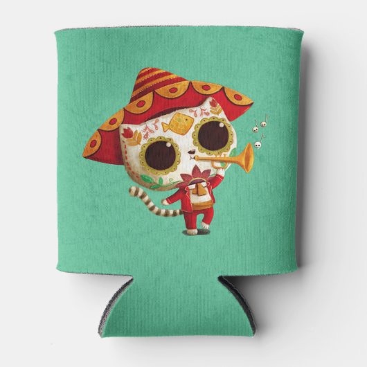 Mexicaans El mariachi Cute Cat Blikjeskoeler (Voorkant)