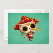 Mexicaans El mariachi Cute Cat Briefkaart (Voorkant / Achterkant)