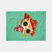 Mexicaans El mariachi Cute Cat Fleece Deken (Voorkant (Horizontaal))