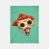 Mexicaans El mariachi Cute Cat Fleece Deken (Voorkant)