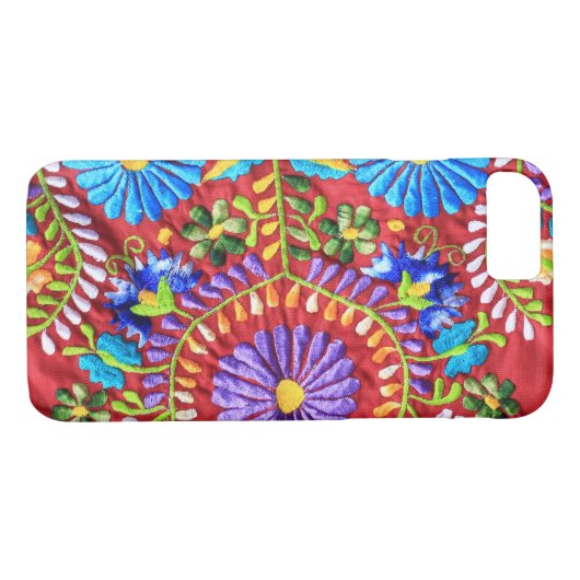 Mexicaans Embroidery design iPhone 7/8 hoesje (Achterkant (Horizontaal))