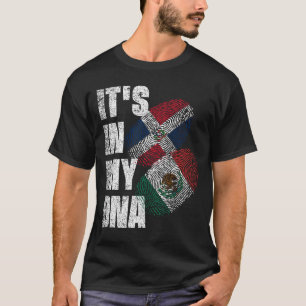 Mexicaans en Dominicaans erfgoed voor DNA-vlag T-shirt