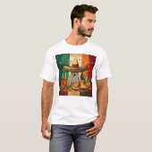 Mexicaans erfgoed en Fiesta kunstwerken T-shirt (Voorkant volledig)