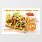 Mexicaans eten aanpassen harde schelp taco's drank raamsticker (Vel)