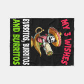 Mexicaans eten Burrito Funny Cinco de Mayo Fleece Deken (Voorkant (Horizontaal))