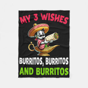 Mexicaans eten Burrito Funny Cinco de Mayo Fleece Deken