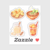 Mexicaans eten en snacks sticker (Vel)