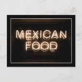 MEXICAANS ETEN - Geel neonteken Briefkaart (Voorkant)