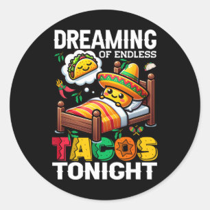 Mexicaans eten Grappig Cinco de Mayo Ronde Sticker