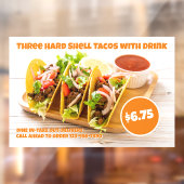 Mexicaans eten hard shell taco's drankdeur aanpass raamsticker (Vel 2)