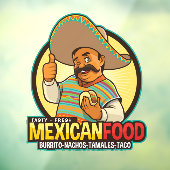 Mexicaans eten Lekker Vers Bedrijf Cantina Raamsticker (Vel 3)