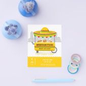 Mexicaans eten op een food street flyer (Enkel)