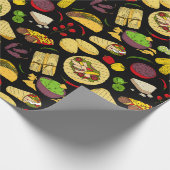 Mexicaans eten patroon cadeaupapier (Hoek)