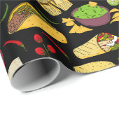 Mexicaans eten patroon cadeaupapier (Rol Hoek)