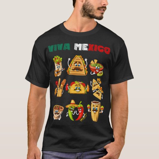 Mexicaans eten t-shirt (Voorkant)
