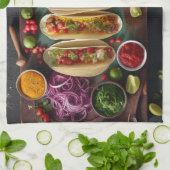 Mexicaans eten theedoek (Gevouwen)