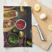 Mexicaans eten theedoek (Quarter Fold)