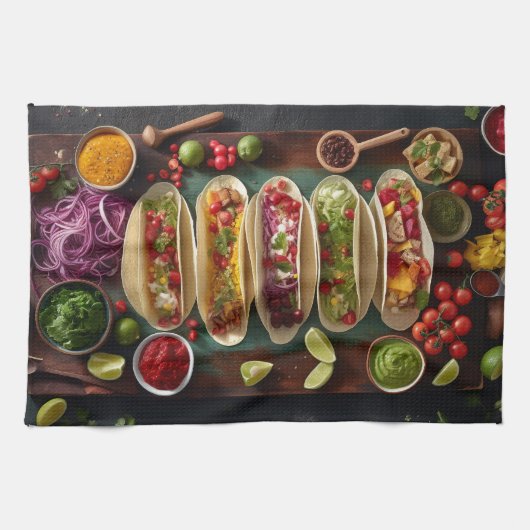Mexicaans eten theedoek (Horizontaal)