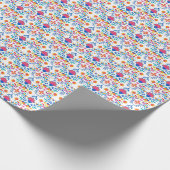 Mexicaans etnisch volksbloemetjespatroon cadeaupapier (Hoek)