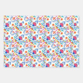 Mexicaans etnisch volksbloemetjespatroon inpakpapier vel (Voorkant 2)
