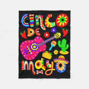 Mexicaans Feest 5 Mei Vrouwen Mannen Meisjes Fleece Deken