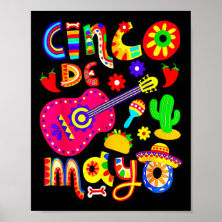 Mexicaans Feest 5 Mei Vrouwen Mannen Meisjes Poster