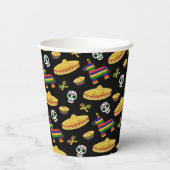 Mexicaans Feest & Dag van de Doden Papieren Bekers (Achterkant)