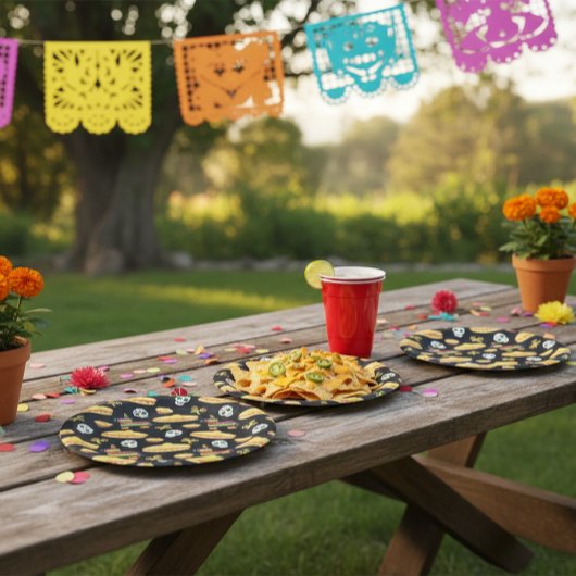 Mexicaans Feest & Dia de los Muertos Papieren Bord