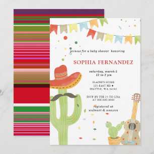 Mexicaans Feest Geslacht Neutrale Baby Shower Kaart
