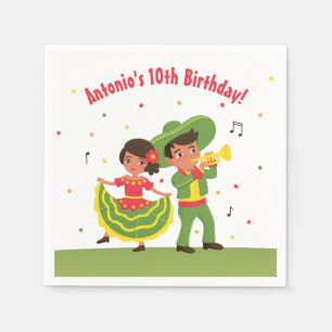 Mexicaans Feest Hispanic Kinderen Verjaardagsfeest Servet