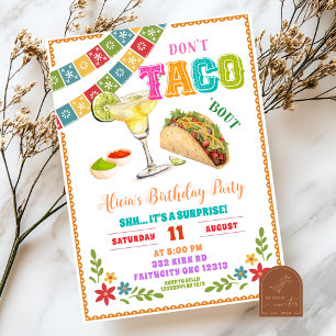 Mexicaans Feest Niet Taco Over Verrassingsverjaard Kaart