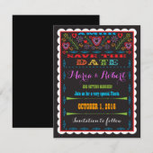Mexicaans Feest Papel Picado Trouwdatum Trouwkaart Save The Date (Voorkant / Achterkant)