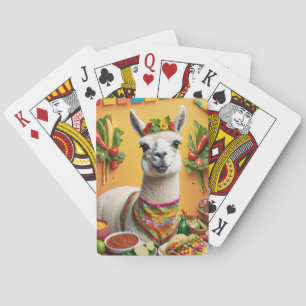 Mexicaans Feest Schattige Llama Pokerkaarten